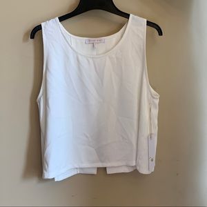White semi cropped blouse